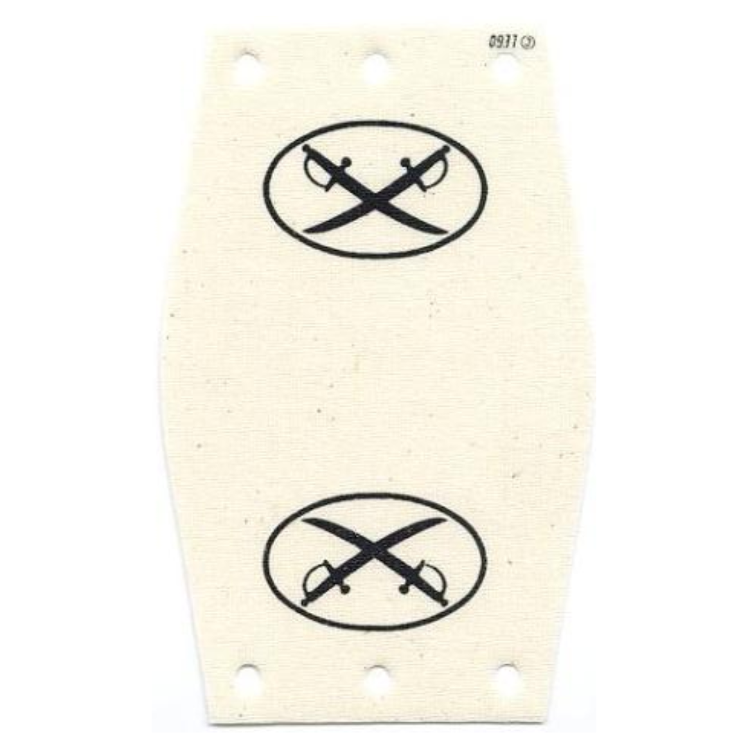 Cloth Vehicle Roof Wagon with Black Crossed Cutlasses in Oval Pattern - 71396