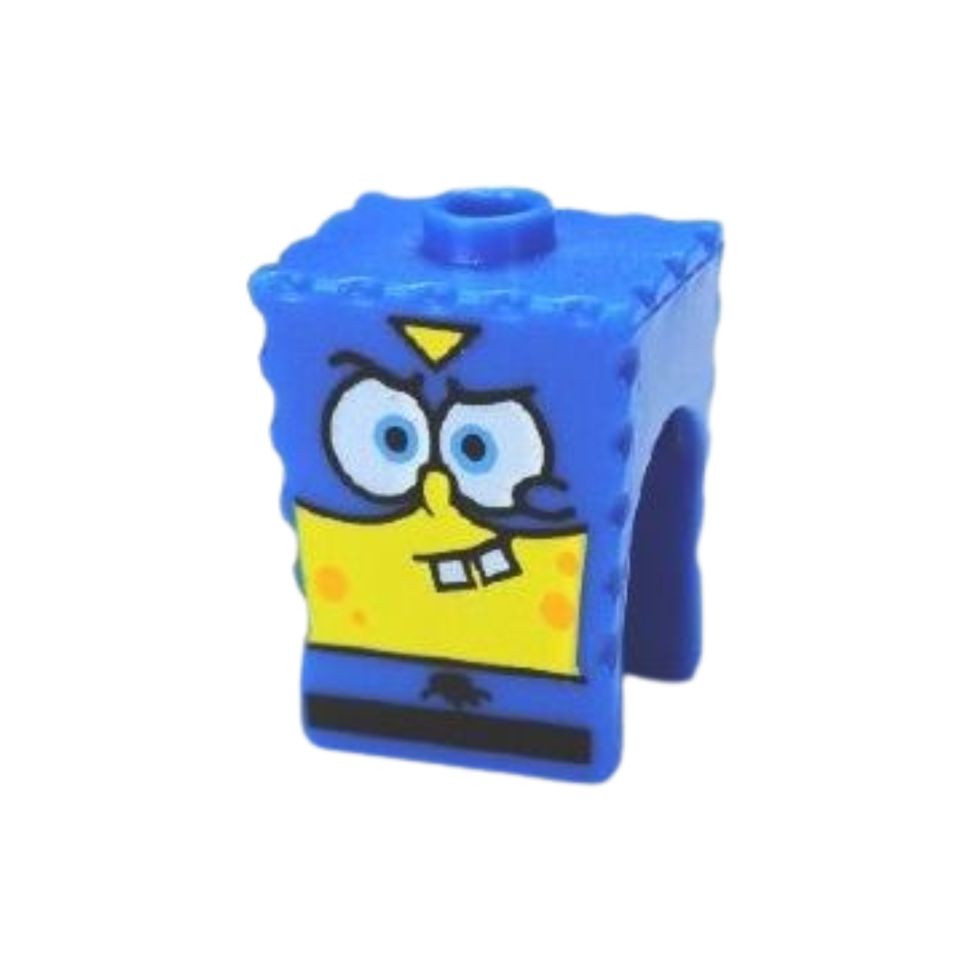 Head, Modified SpongeBob SquarePants with Super Hero Pattern - 54872pb09
