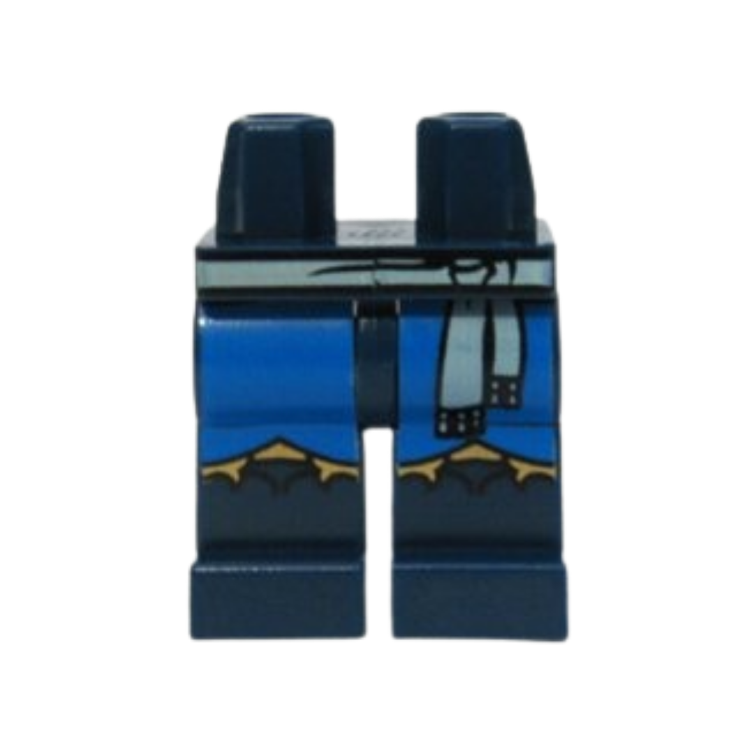 Hips and Legs with Blue and Gold Trim and White Sash Pattern - 970c00pb0044