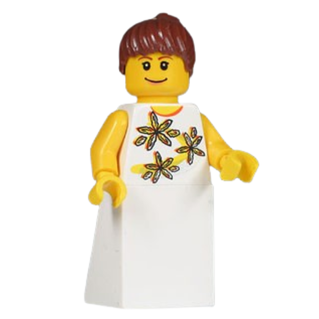 Yellow Flowers - White Skirt - TWN065