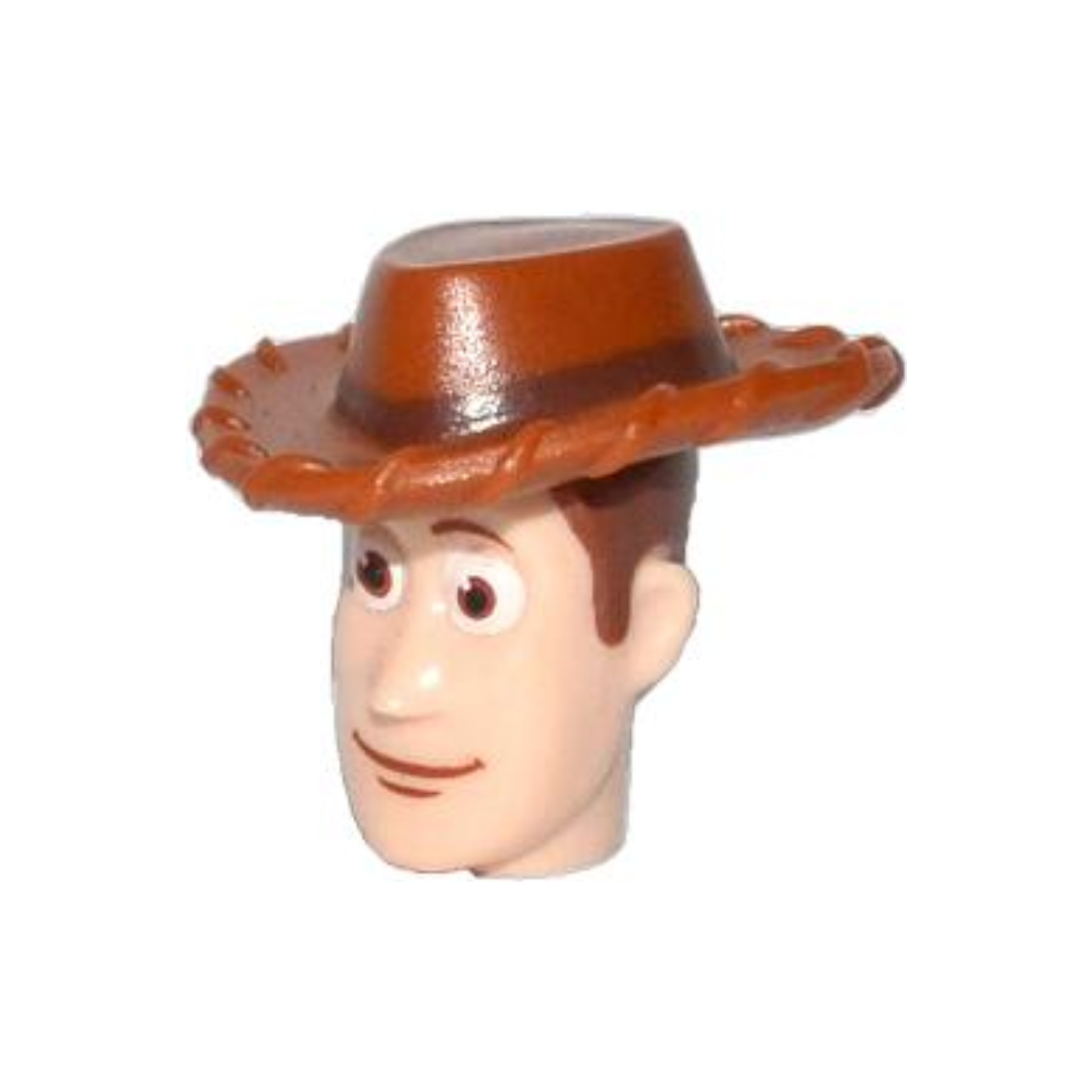 Head, Modified Male with Dark Orange Hat Pattern (Woody) - 87767pb01