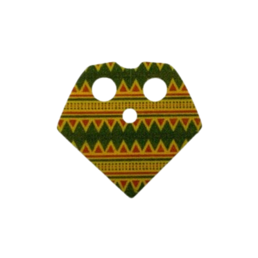 Poncho Half Cloth with Green and Red Mexican Print Pattern - 90542pb02
