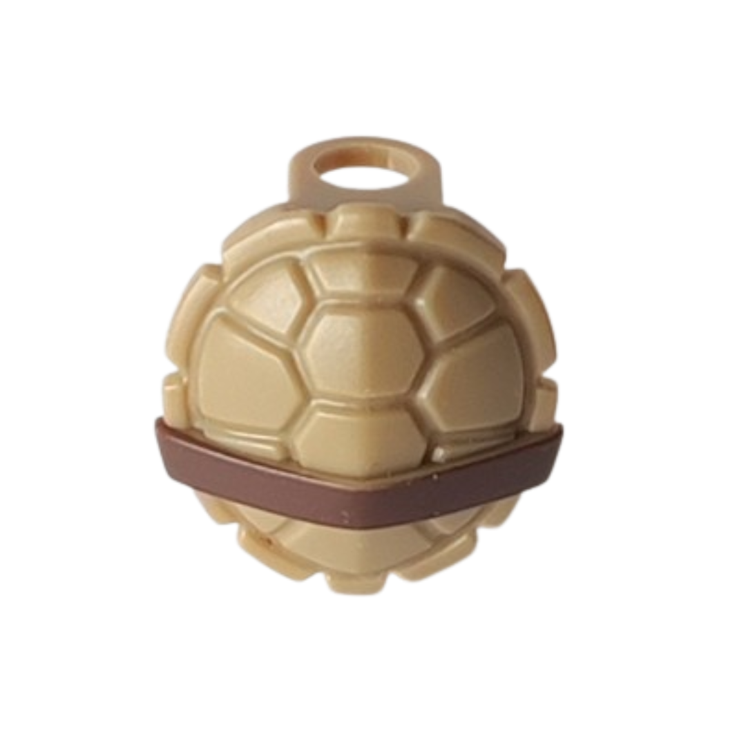 Turtle Shell with Dark Brown Horizontal Belt Pattern - 12609pb01