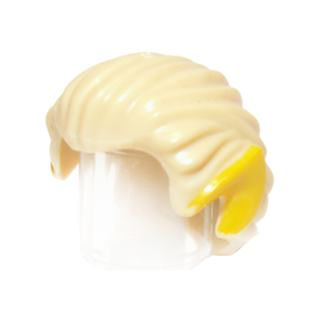 Hair Swept Back with Pointed Yellow (Elf) Ears Pattern - 93230pb01