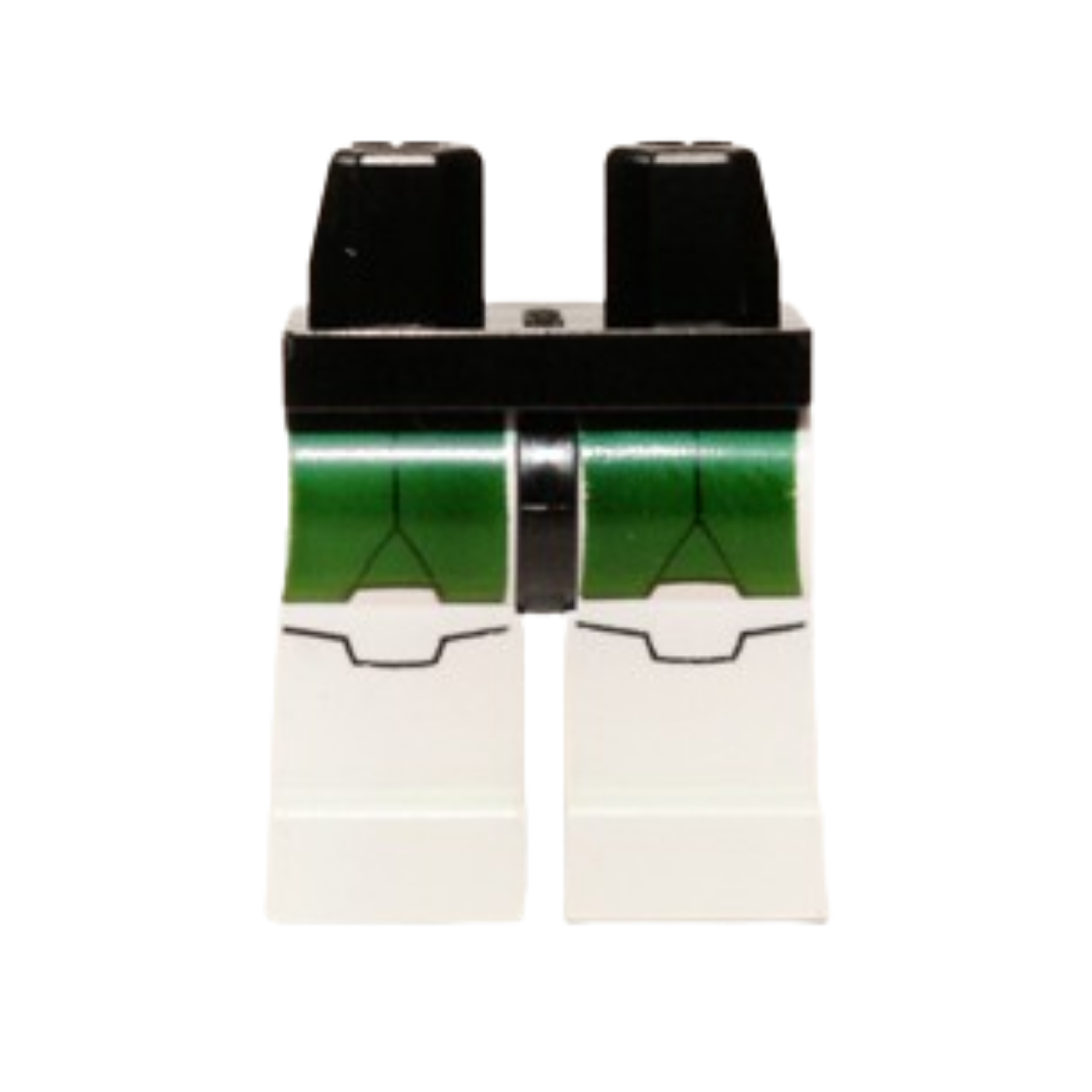 Hips and White Legs with SW Clone Trooper and Dark Green Markings Pattern - 970c01pb07