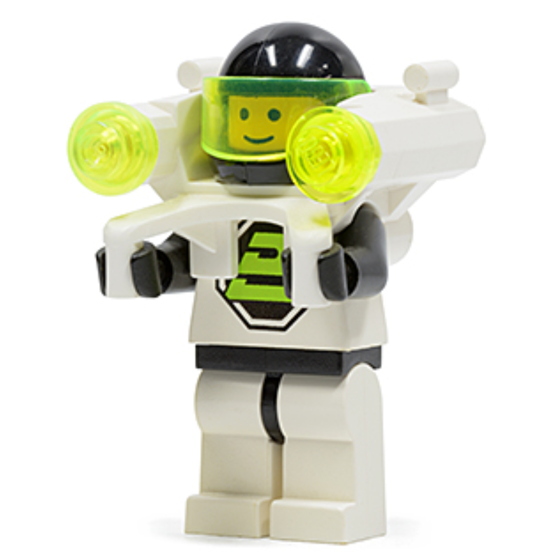 Blacktron 2 with Jet Pack and Trans-Neon Green Lights - SP051