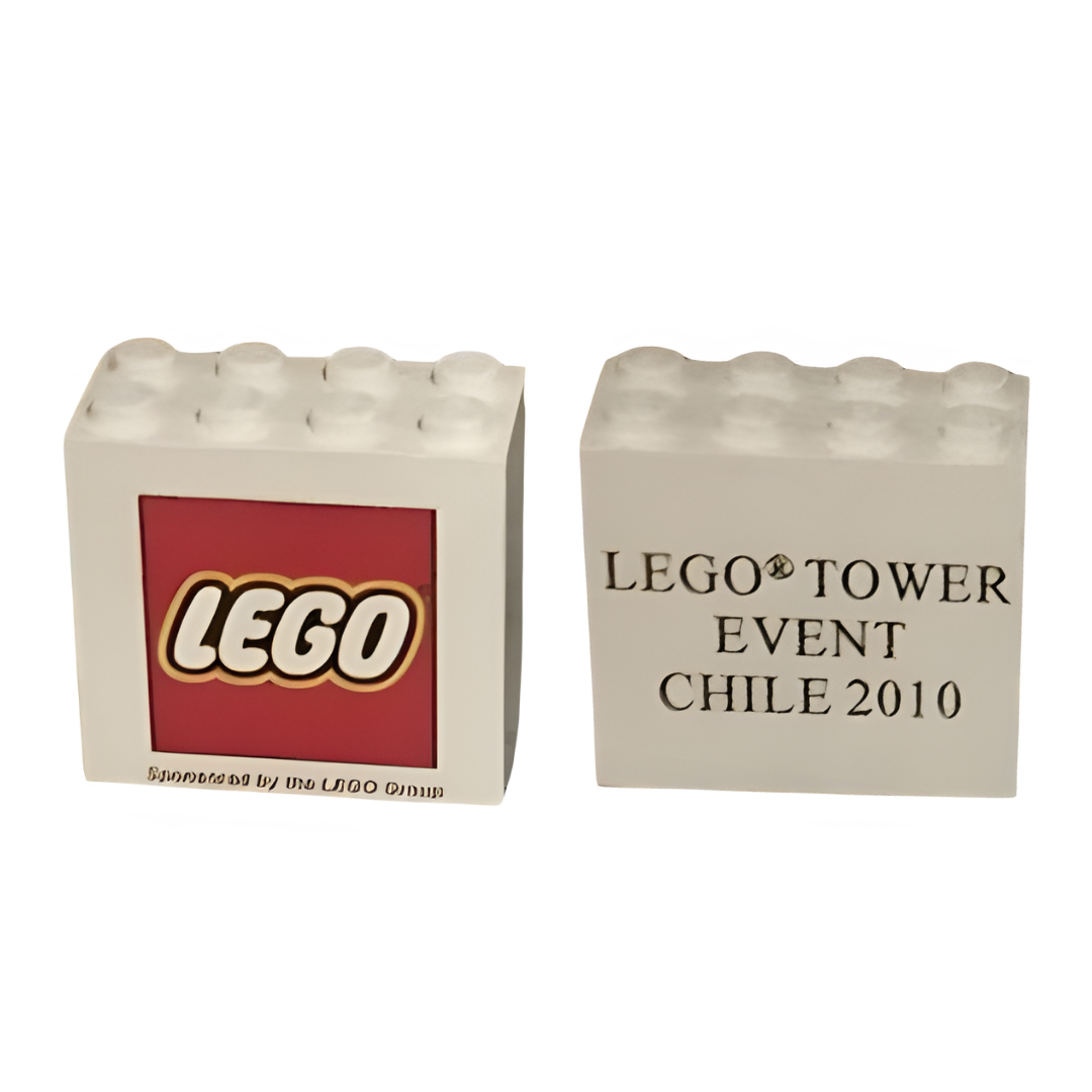 Brick 2 x 4 x 3 with LEGO Tower Event Chile 2010 Pattern - 30144pb080