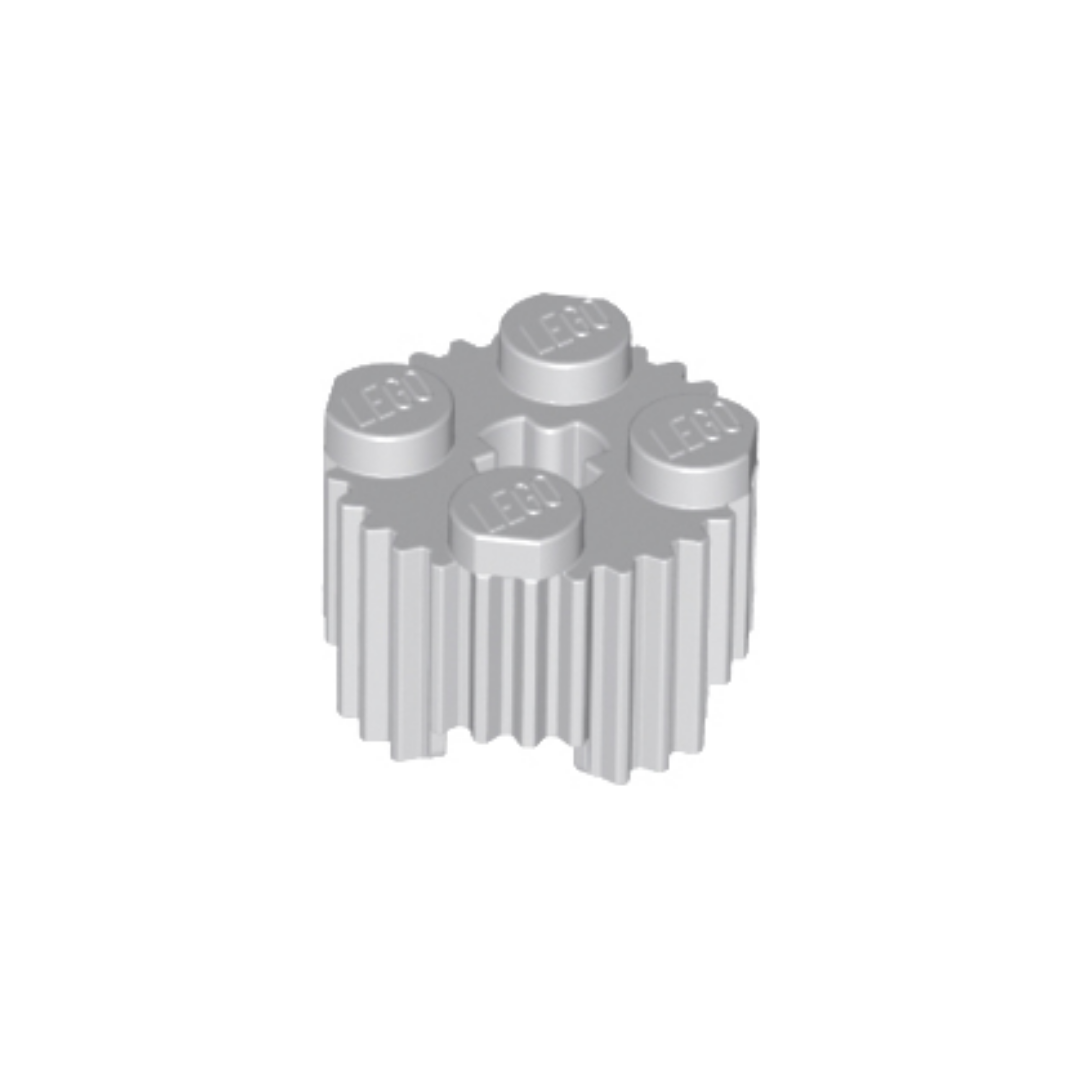 Brick, Round 2 x 2 with Axle Hole and Grille / Fluted Profile - 92947