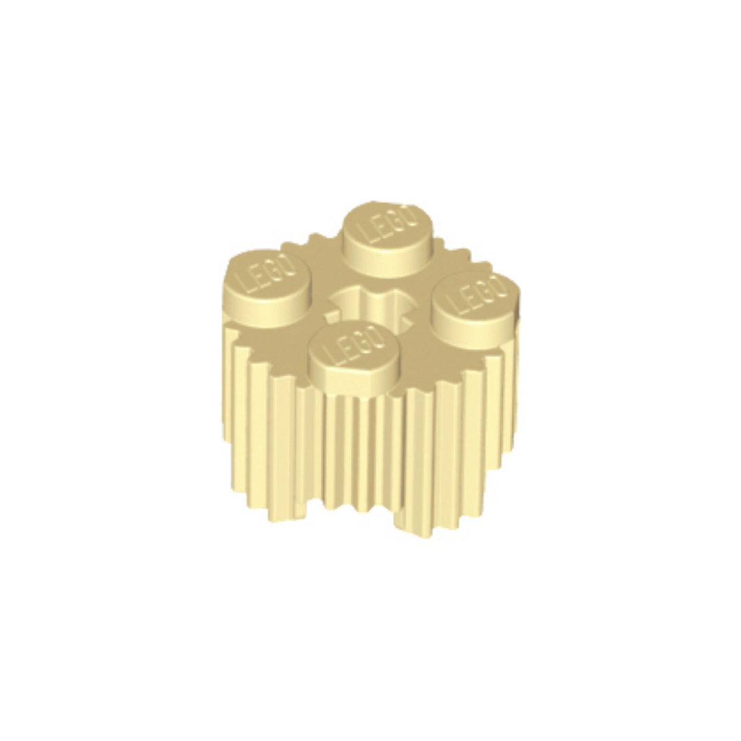 Brick, Round 2 x 2 with Axle Hole and Grille / Fluted Profile - 92947