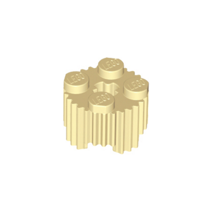 Brick, Round 2 x 2 with Axle Hole and Grille / Fluted Profile - 92947