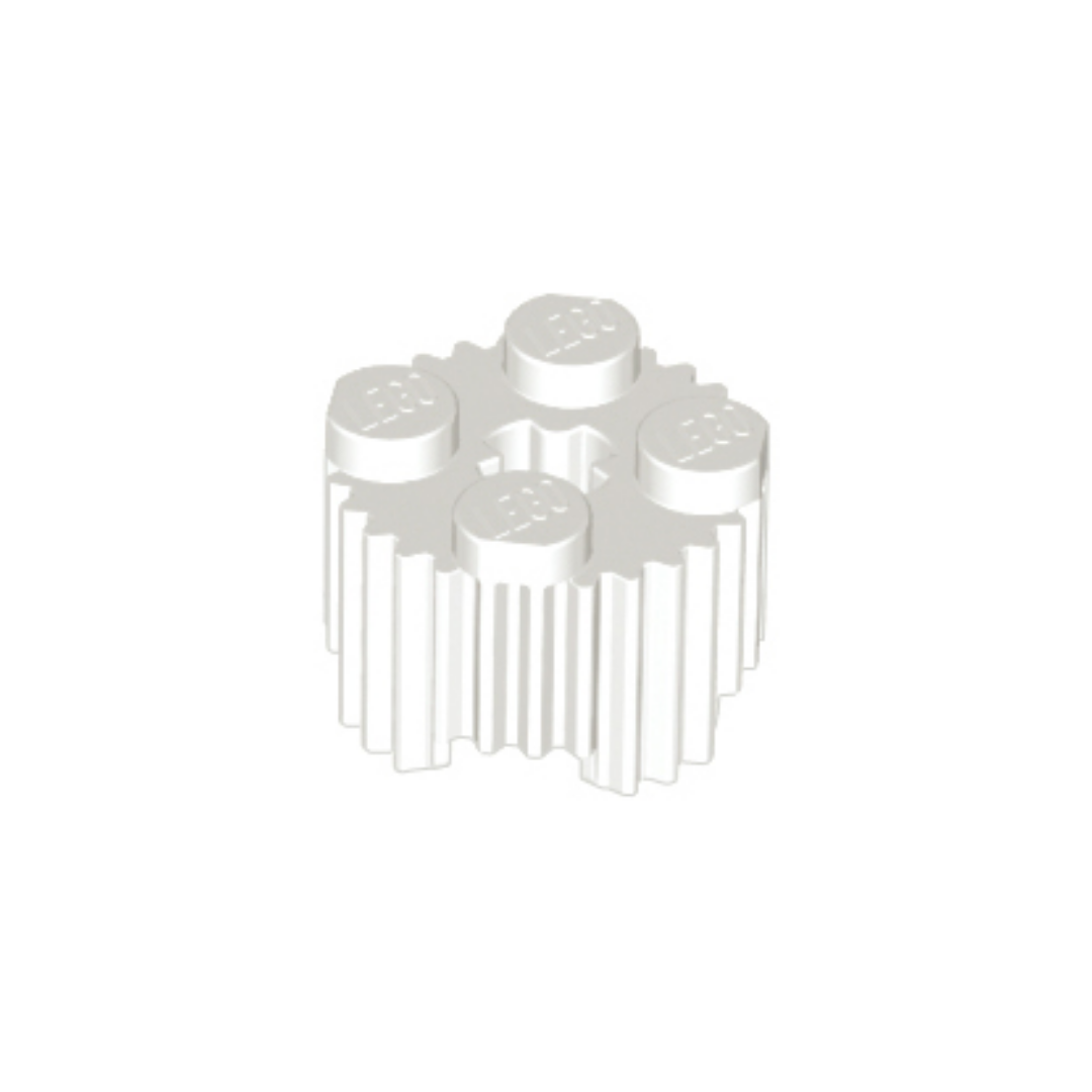 Brick, Round 2 x 2 with Axle Hole and Grille / Fluted Profile - 92947