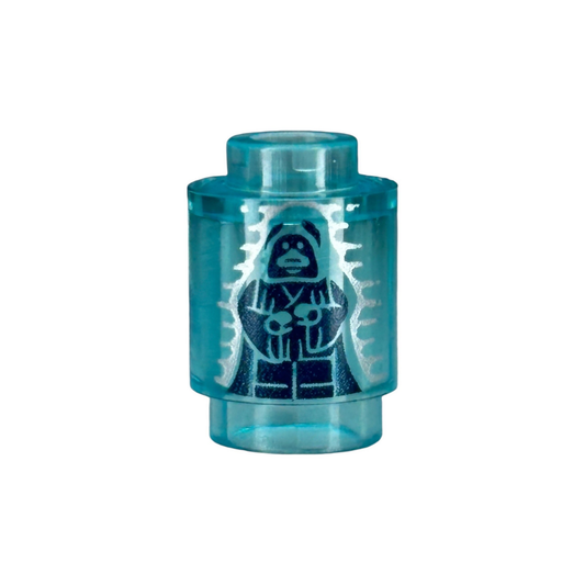 Brick, Round 1 x 1 with Emperor Palpatine / Darth Sidious Pattern - 3062pb037