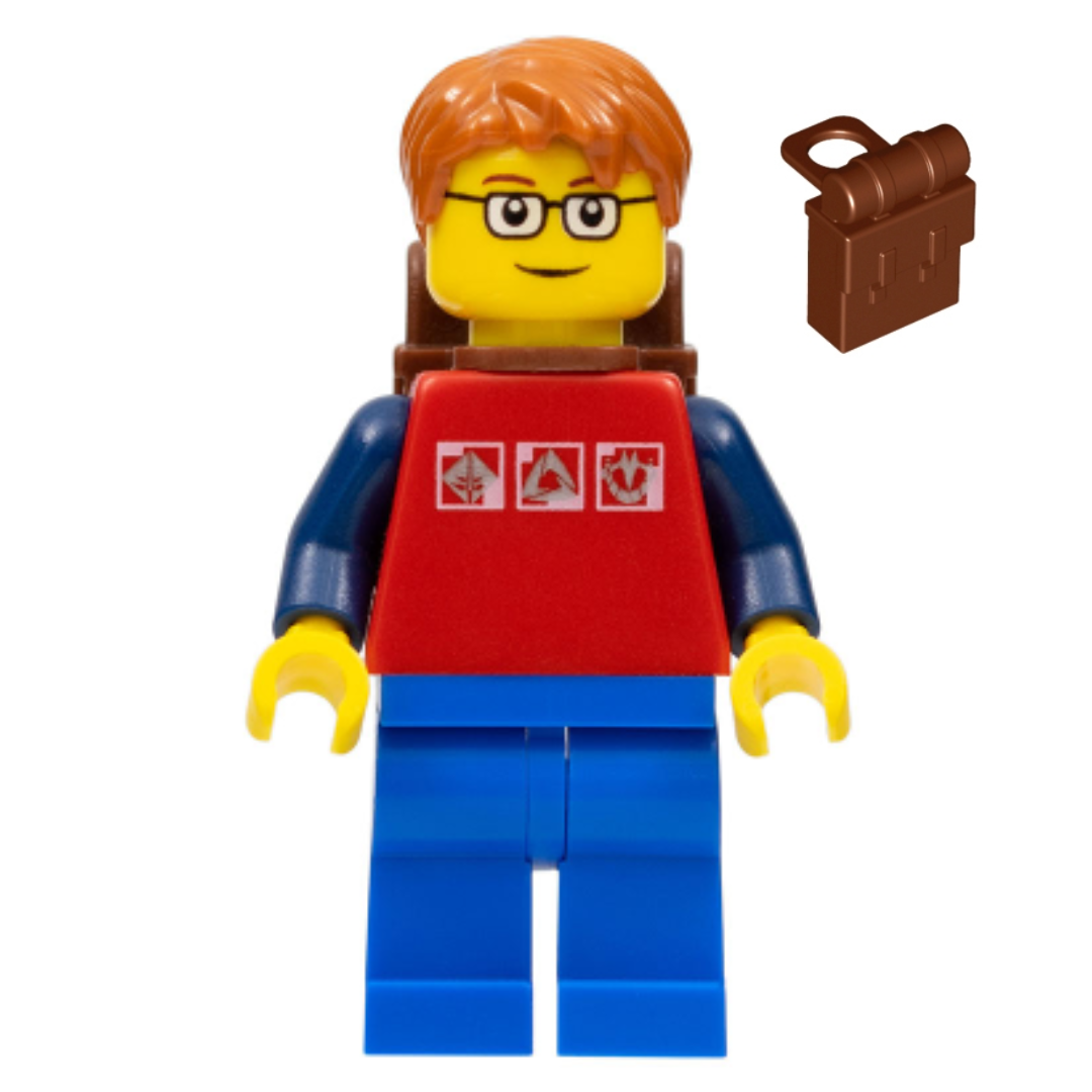 Passenger with Red Shirt and Backpack - CTY0180