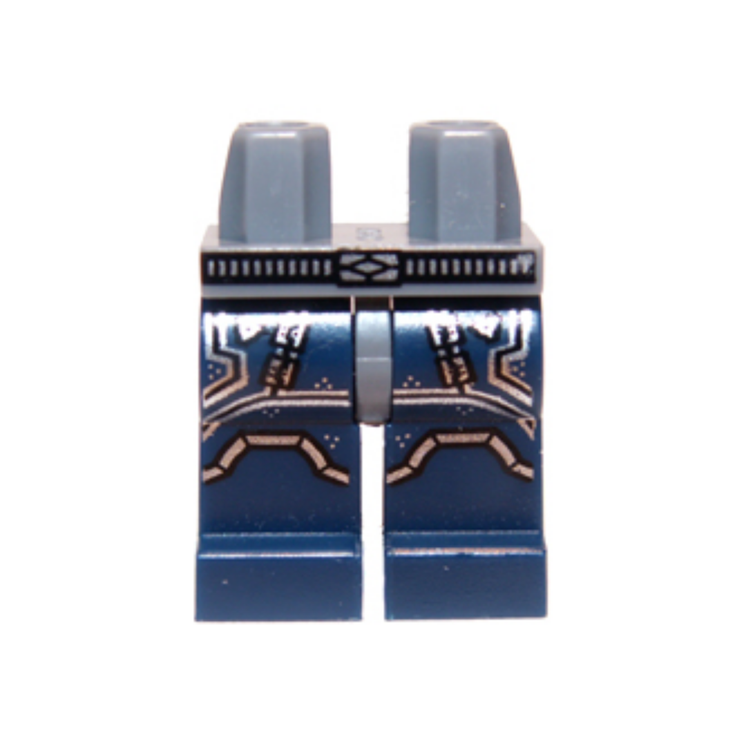 Hips and Dark Blue Legs with Silver Belt and Armor Pattern - 970c63pb03