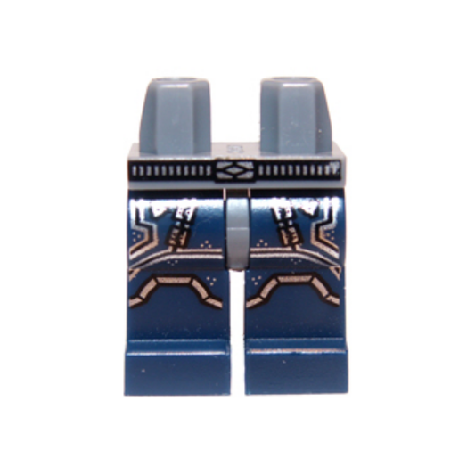 Hips and Dark Blue Legs with Silver Belt and Armor Pattern - 970c63pb03