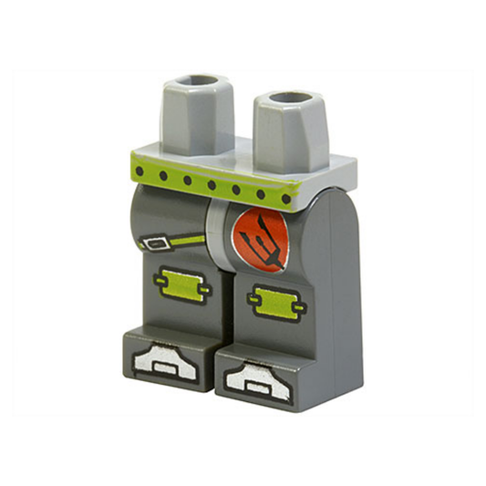 Hips and Dark Bluish Gray Legs with Atlantis Diver Pattern - 970c85pb02