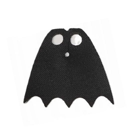 Cape Cloth with Top Holes and Scalloped 5 Points Bottom (Batman), Long, Circle Neck Cut - Traditional Starched Fabric - 56630