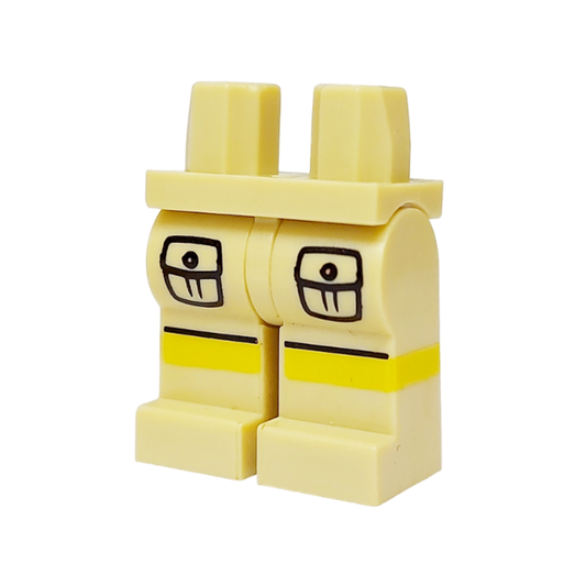 Hips and Legs with Cargo Pockets Front and Yellow Stripes with Black Line Pattern - 970c00pb0122