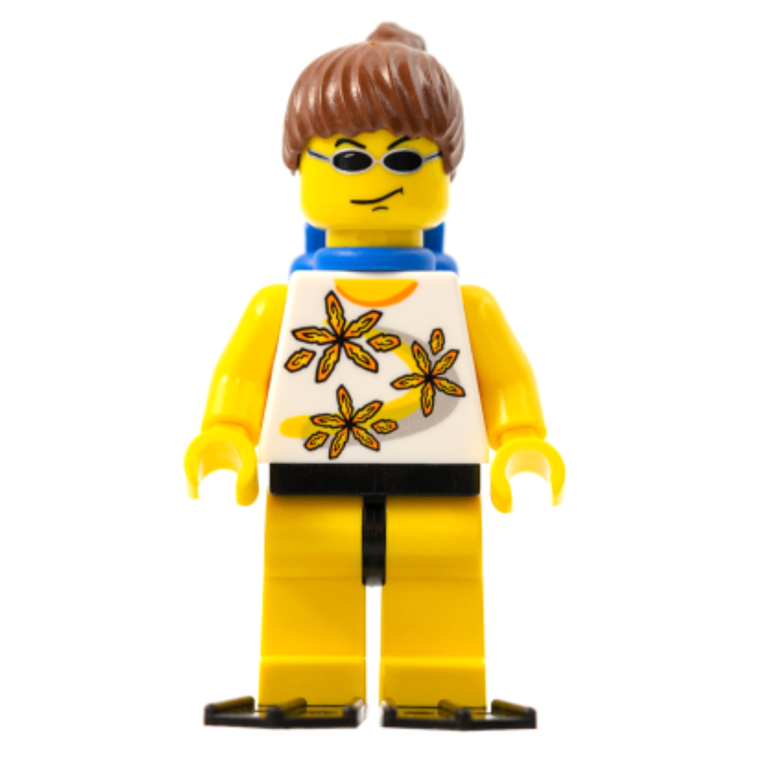 Yellow Flowers - Famale - Blue Air Tanks - TWN063a