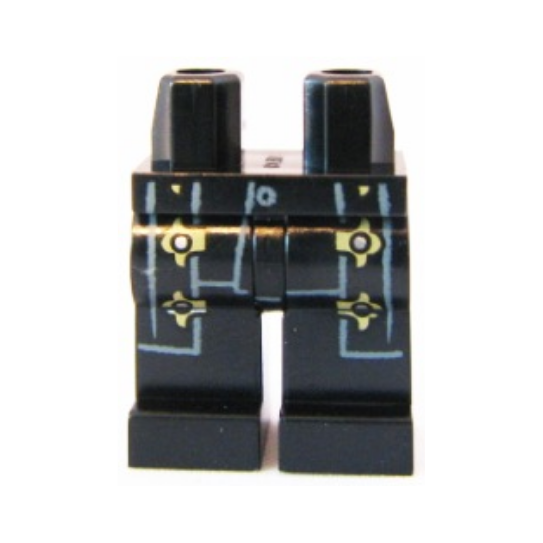 Hips and Legs with Gold Fleur-de-lis Buckles Pattern - 970c00pb0108