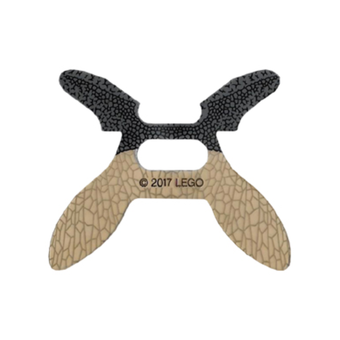 Wings Insect Collapsed with Center Opening with Webbed Pattern - 35029a