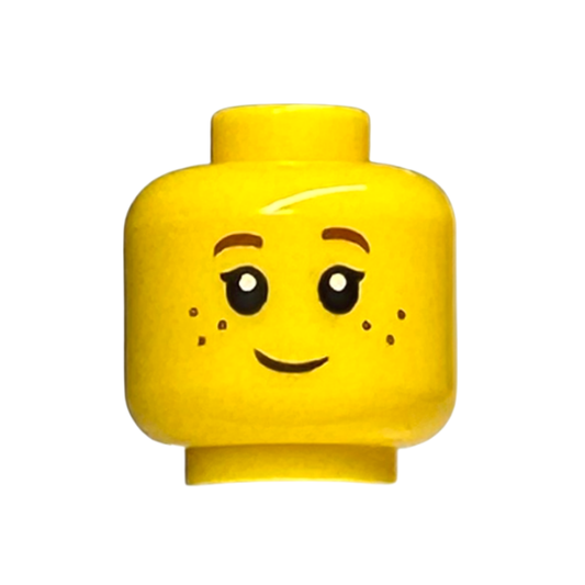 Head Child Black Eyelashes, Dark Red Eyebrows, Freckles Pattern -3626pb3330