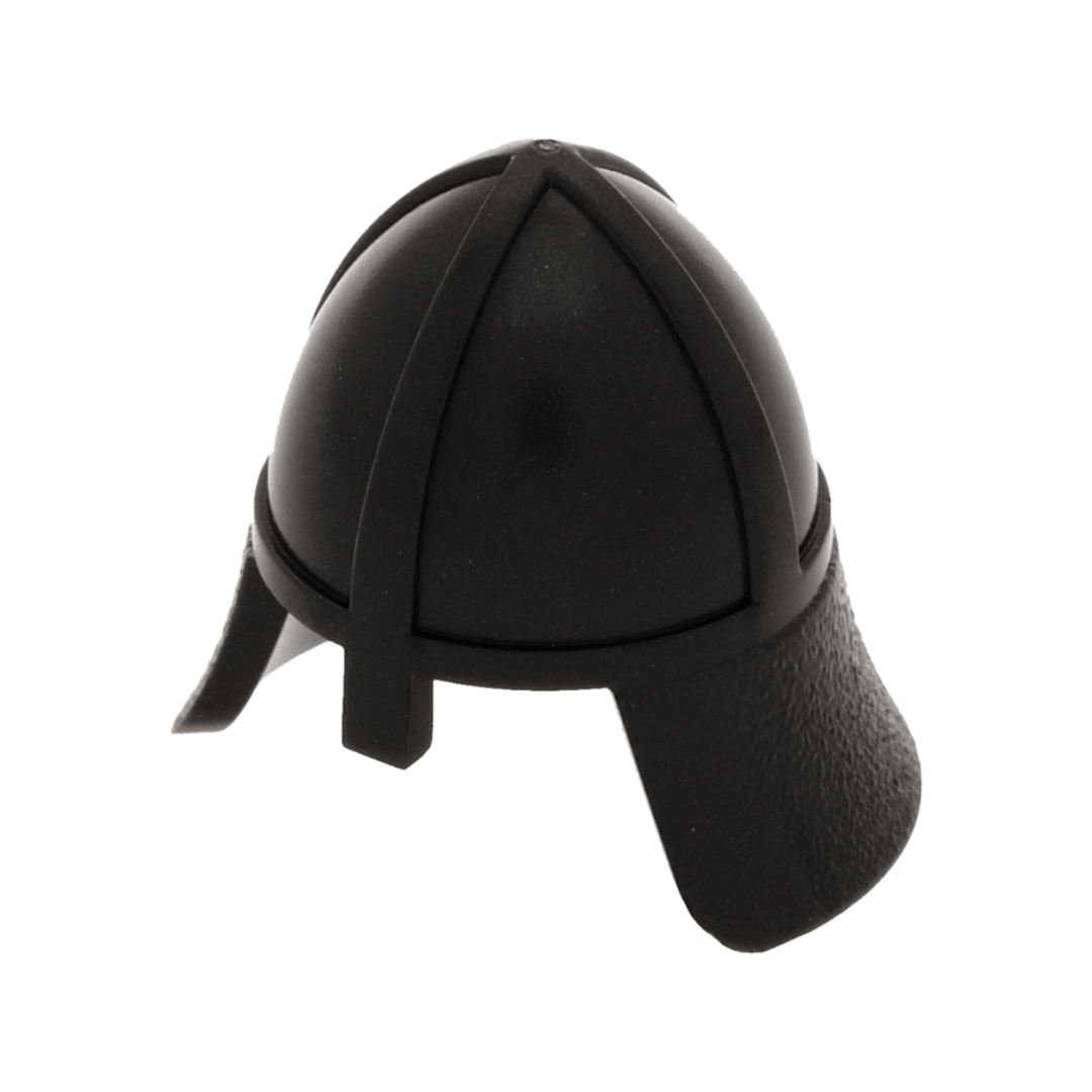 Headgear Helmet Castle Nasal Helmet with Angled Neck Protector - 3844