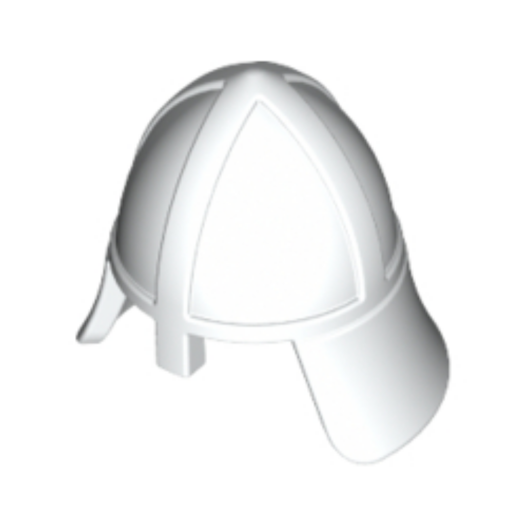 Headgear Helmet Castle Nasal Helmet with Angled Neck Protector - 3844