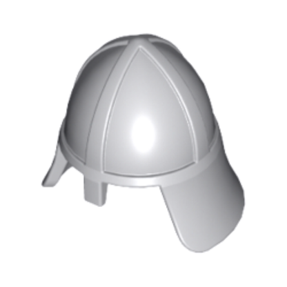Headgear Helmet Castle Nasal Helmet with Angled Neck Protector - 3844