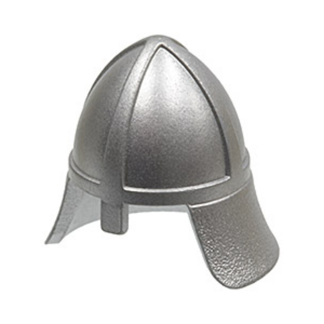 Headgear Helmet Castle Nasal Helmet with Angled Neck Protector - 3844
