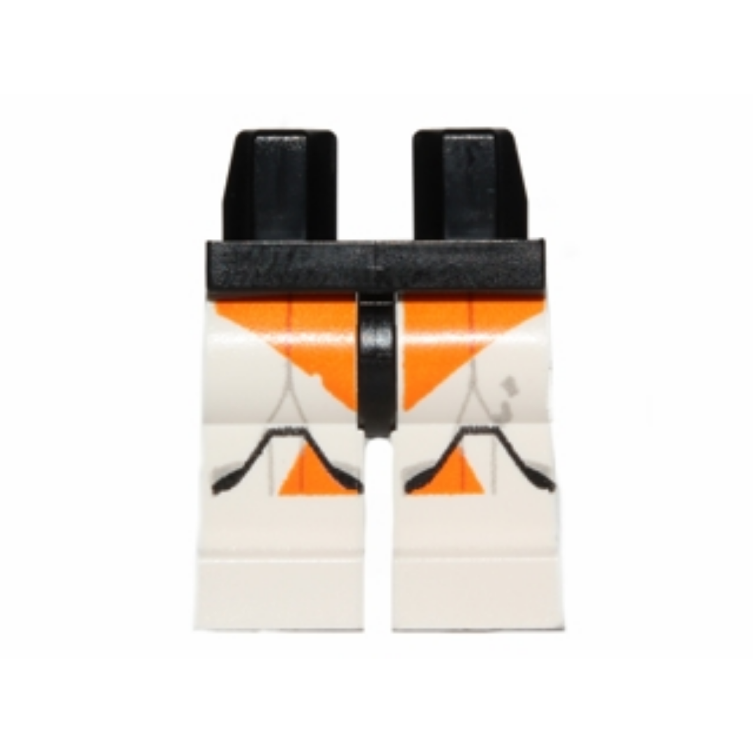 Hips and White Legs with SW Clone Trooper and Orange Small Markings Pattern - 970c01pb29