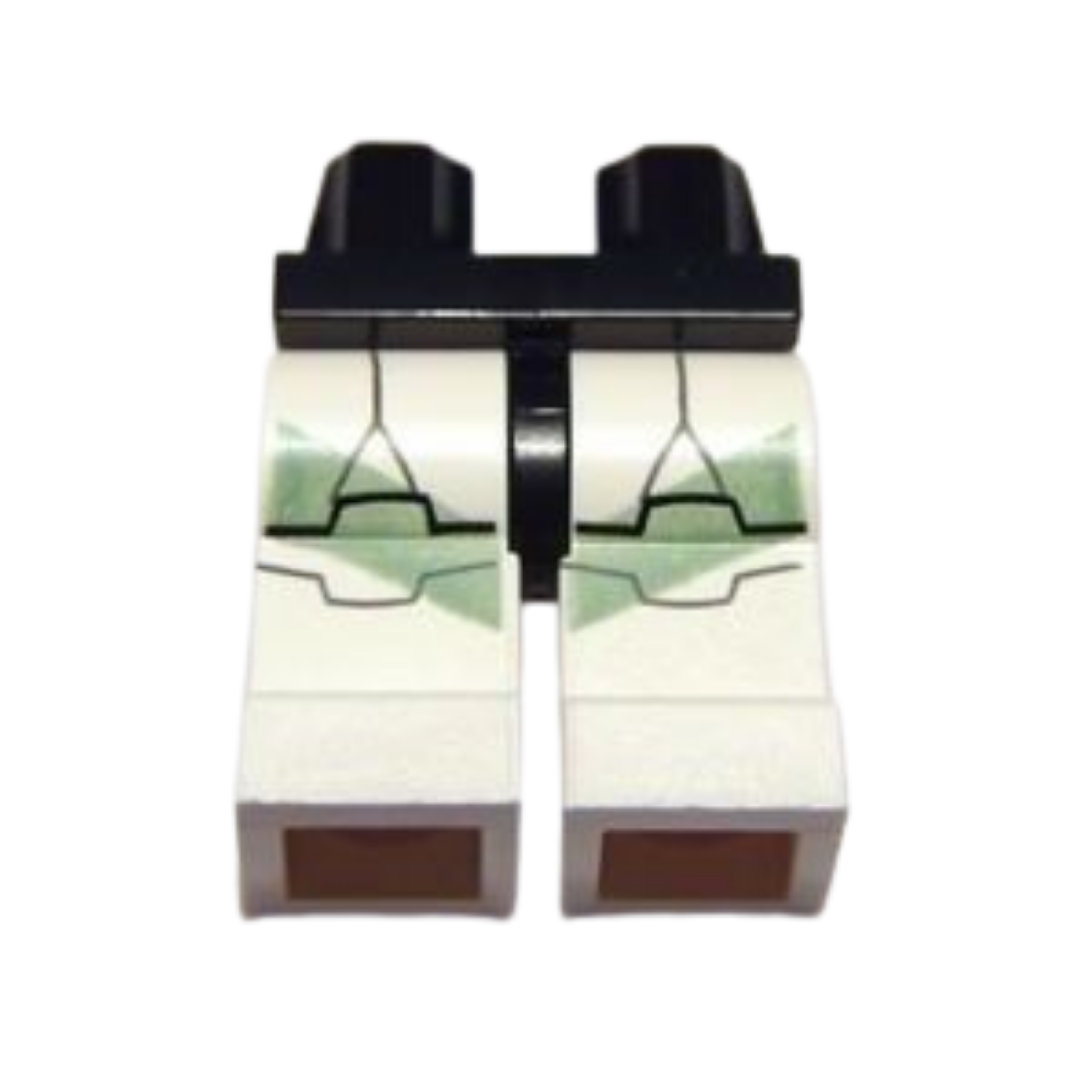 Hips and White Legs with SW Clone Trooper and Sand Green Markings Pattern - 970c01pb02