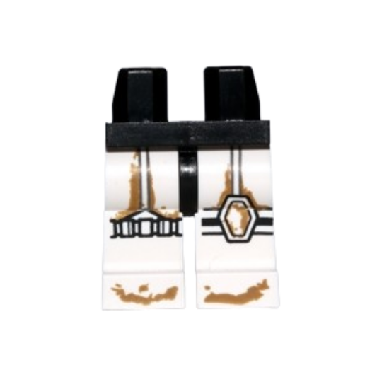 Hips and White Legs with SW Stormtrooper Dirt Stains Pattern - 970c01pb06
