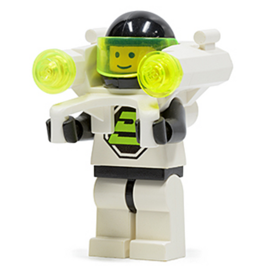 Blacktron 2 with Jet Pack and Trans-Neon Green Lights - SP051