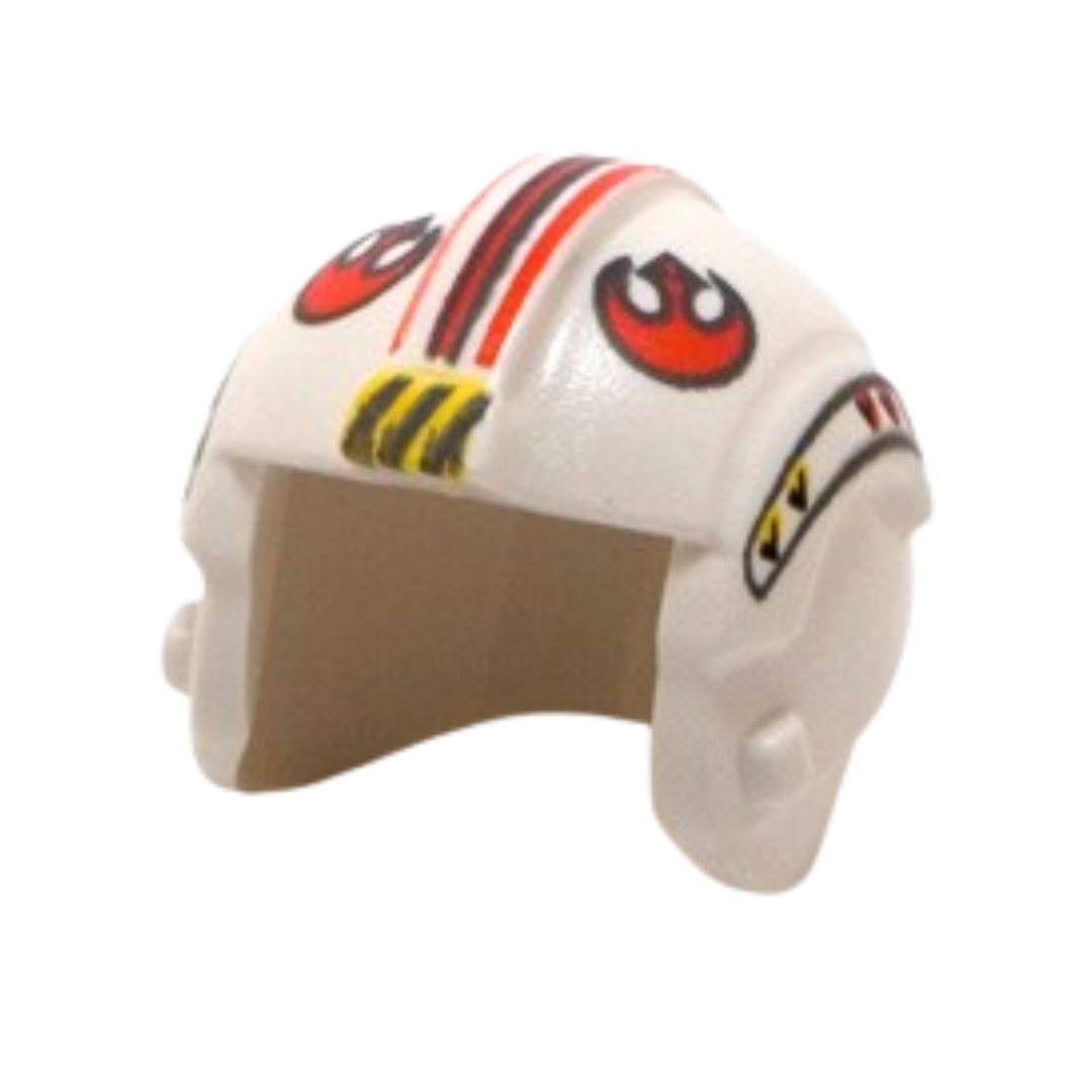 Headgear Helmet SW Rebel Pilot with Red Rebel Alliance Symbol, Stripes and Side Pattern - x164pb04