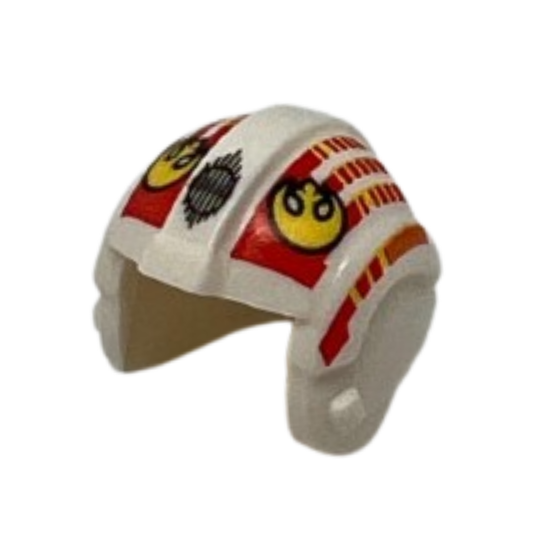 Headgear Helmet SW Rebel Pilot with Yellow Rebel Alliance Symbol, Red and Yellow Stripes Pattern - x164pb06