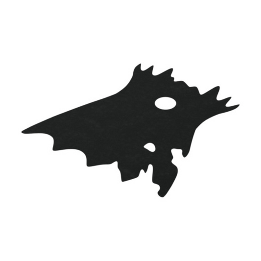 Cape Cloth, Tattered and Scalloped with Collar - Spongy Stretchable Fabric - 50525